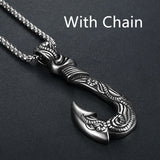 Fish Hook Titanium Steel Pendant
