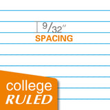 KAISA 70 Sheet 1-Subject Wirebound Notebook Spiral Notebooks, College Ruled 10.5x8 Spiral Notebooks For School Students Office, Pack of 6 Pads,S07001C