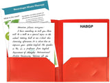 Plastic Folders with Pockets, 18 Color Heavy Duty Two Pocket Folder Business Card Holder for Office High School