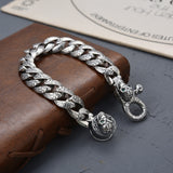 Men's Retro Fashion S925 Sterling Silver Skull Bracelet