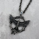 Vintage Overlord Eagle Titanium Steel Pendant Necklace