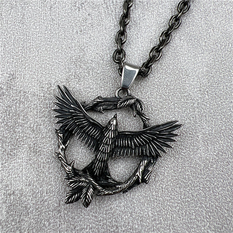 Vintage Overlord Eagle Titanium Steel Pendant Necklace