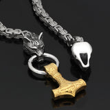 Viking Wolf-shaped Titanium Steel Pendant Necklace
