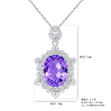 Geometric Denier Amethyst Pendant Sterling Silver