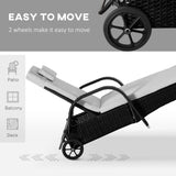 3 Piece Wicker Lounge Chair Set Outdoor Loungers