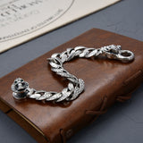 Men's Retro Fashion S925 Sterling Silver Skull Bracelet