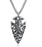Nordic Spear Head Pendant With Helm Of Terror