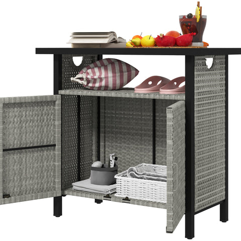 Outdoor Pool Towel Storage Cabinet Organizer