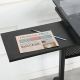 Hand Crank Adjustable Drafting Table Drawing Desk With 2 Metal Drawers  BLACK WITH STOOL
