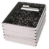 Mead Composition Notebook, 12 Pack, Wide Ruled Paper, 7-1/2" x 9-3/4", 100 Sheets per Comp Book, Black Marble (72936)