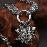 Titanium Steel Pendant Wolf Head Necklace