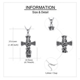 Cross Necklace Sterling Silver Cross Faith Celtic Dragon