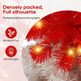 6ft Artificial Christmas Tree With 300 LED Lights And 900 Bendable Branches