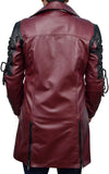 Plus Size Halloween Medieval Costume Punk Goth Style Leather Coat
