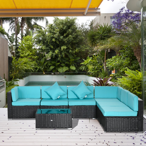7-Piece Wicker Patio