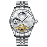 Mechanical Skeleton Waterproof Stainless Steel Watch