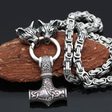 Titanium Steel Pendant Wolf Head Necklace
