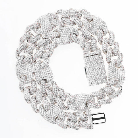 Full Zircon Big Box Necklace