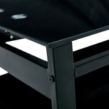 Glass Lift Top Coffee Table, 2-Layer Tempered Glass, Modern Simple, Black