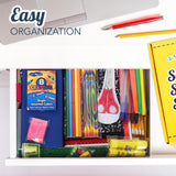 4E's Novelty 52 Pieces Schools Supplies Kit for K1-8 Back to School Supply Box with Essential Student Kits, School Supply Bundle Middle Elementary Schools Supplies Kit Grades 1 2 3 4 5 6 7 8