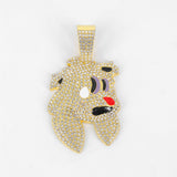Magic Hat Rabbit Head Pendant Necklace High-grade Cuban Chain