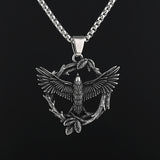 Vintage Overlord Eagle Titanium Steel Pendant Necklace