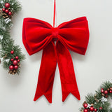 Christmas Tree Decoration Red Velvet Bow