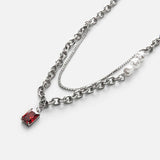 Men's Titanium Steel Layered Necklace