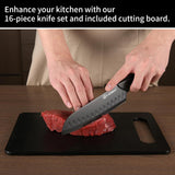 German High Quality Stainless Steel 16 Piece Kitchen Knife Set