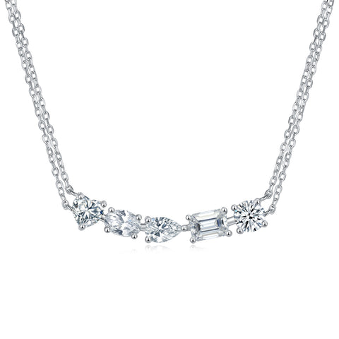 Moissanite S925 Sterling Silver And Platinum Plating