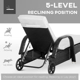 3 Piece Wicker Lounge Chair Set Outdoor Loungers
