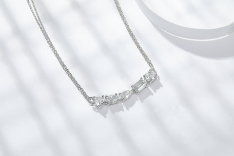 Moissanite S925 Sterling Silver And Platinum Plating