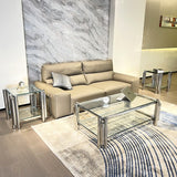 Modern Stainless Steel Coffee Table Set Set Of 3