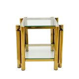 Modern Stainless Steel Coffee Table Set Set Of 3