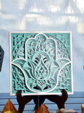 Fatima Hand Mandala Three-dimensional Wooden Decoration