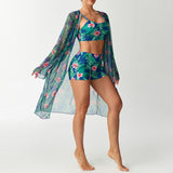 Swimsuit Long Sleeve Blouse Split Three-piece Set