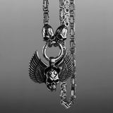 Skull Titanium Steel Pendant Stainless Steel Necklace Ornament