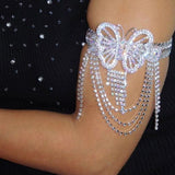 Exquisite Fairy Butterfly Tassel Bracelet Rhinestone Arm Chain