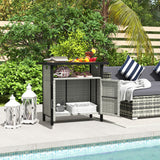 Outdoor Pool Towel Storage Cabinet Organizer