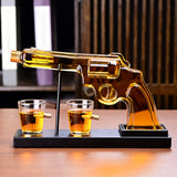 Gifts For  Dad, 10 Oz Whiskey Gun Decanter Set  2 Bullet Glasses