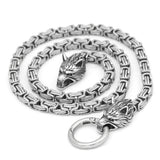 Titanium Steel Pendant Wolf Head Necklace