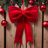 Christmas Tree Decoration Red Velvet Bow