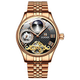 Mechanical Skeleton Waterproof Stainless Steel Watch