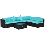 7-Piece Wicker Patio