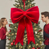 Christmas Tree Decoration Red Velvet Bow