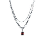 Men's Titanium Steel Layered Necklace