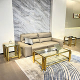 Modern Stainless Steel Coffee Table Set Set Of 3