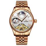 Mechanical Skeleton Waterproof Stainless Steel Watch
