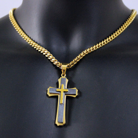 Men's Cross Pendant Titanium Steel