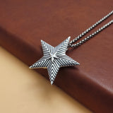 S925 Sterling Silver Five-pointed Star Pendant Necklace